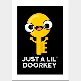 Just A Lil Door-key Cute Dorky Key Pun Posters and Art